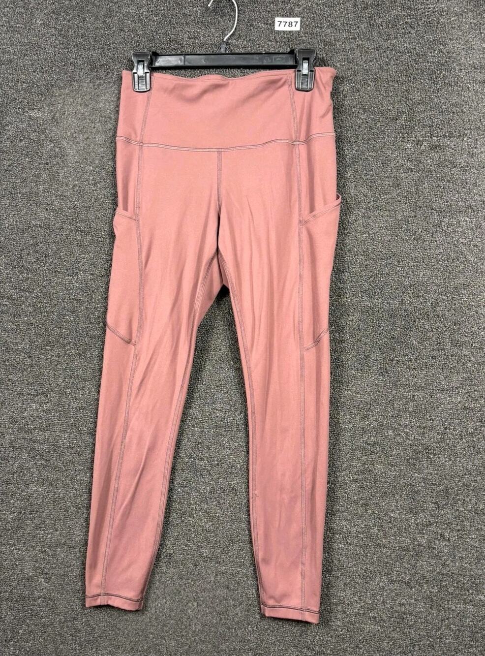 CRZ Yoga Leggings Womens M (8/10) Pink Mid Rise Stretch Athletic Gym Pants